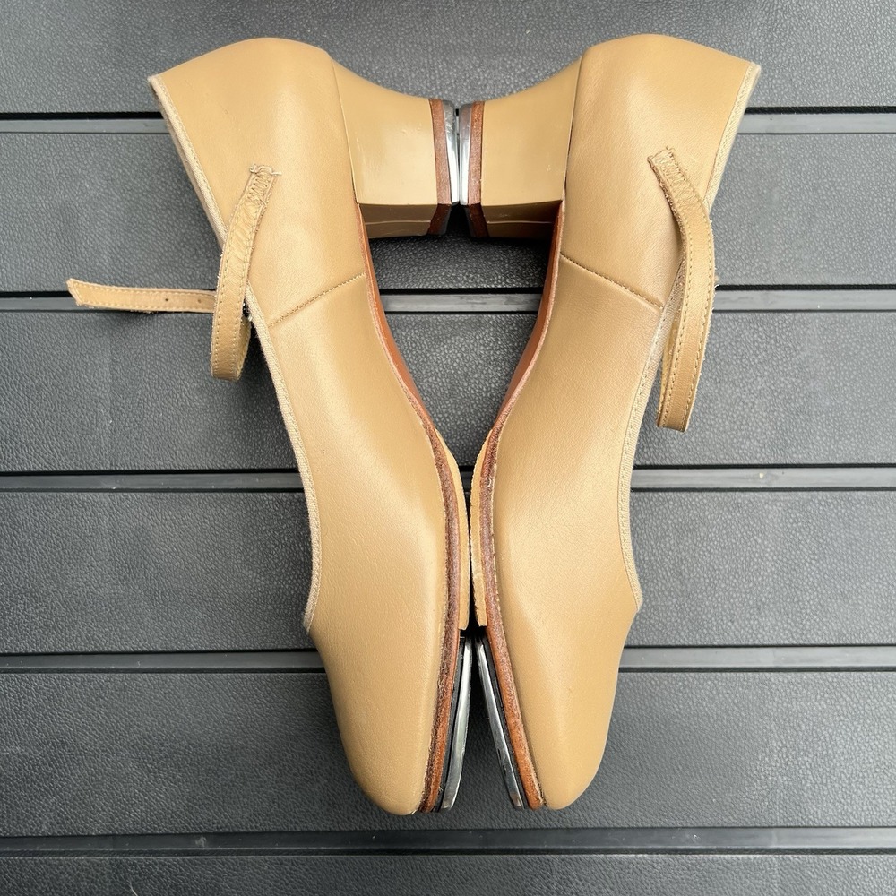 BLOCH Techno Show Tapper Women 10.5 M Tan Leather Mary Jane Tap Dance Shoes #6 H - Picture 11 of 14